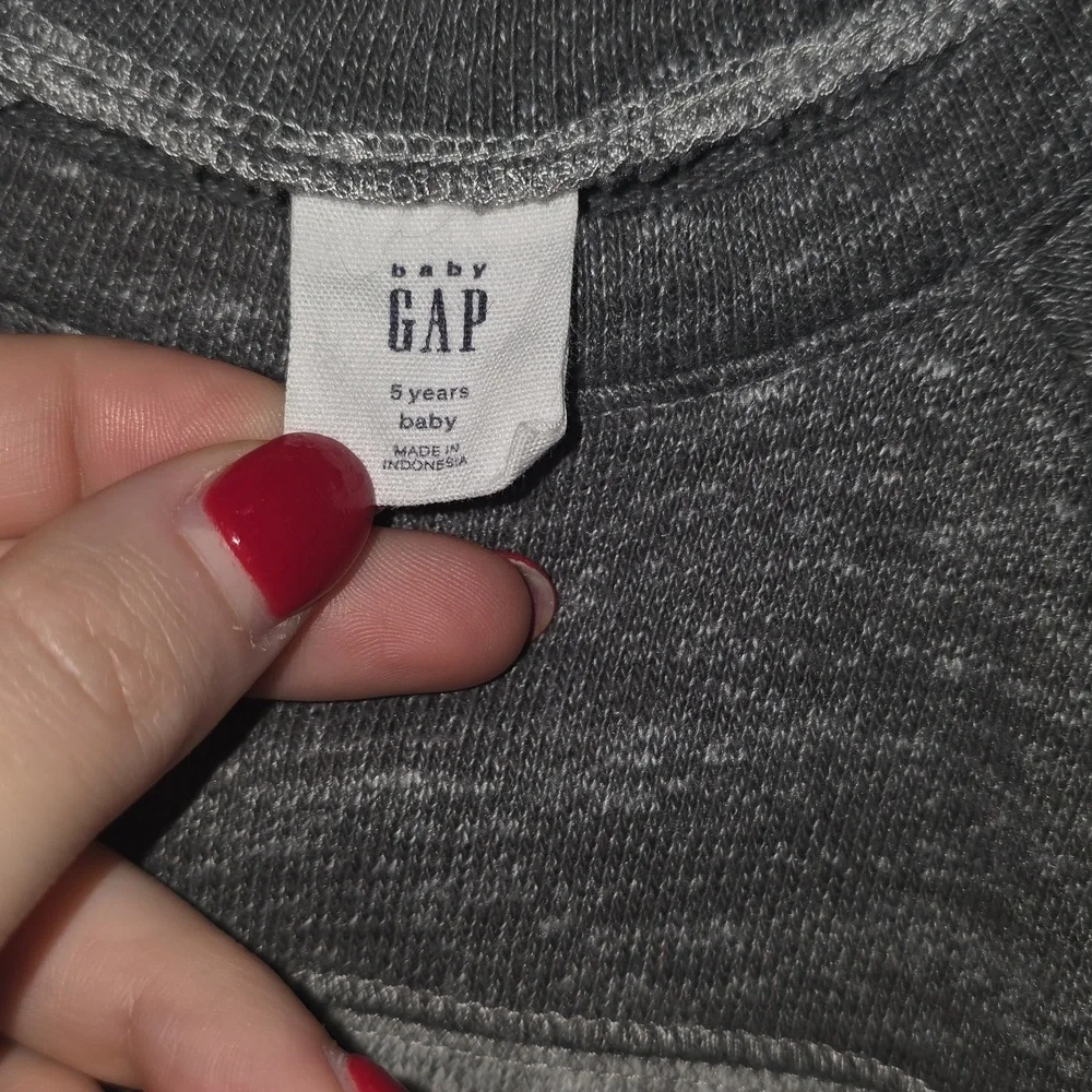 Baby GAP Charcoal and Light Gray Long Sleeve Tee
